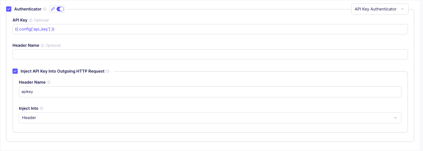 Authentication settings